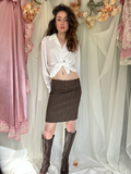 2000s Button Up Mini Skirt