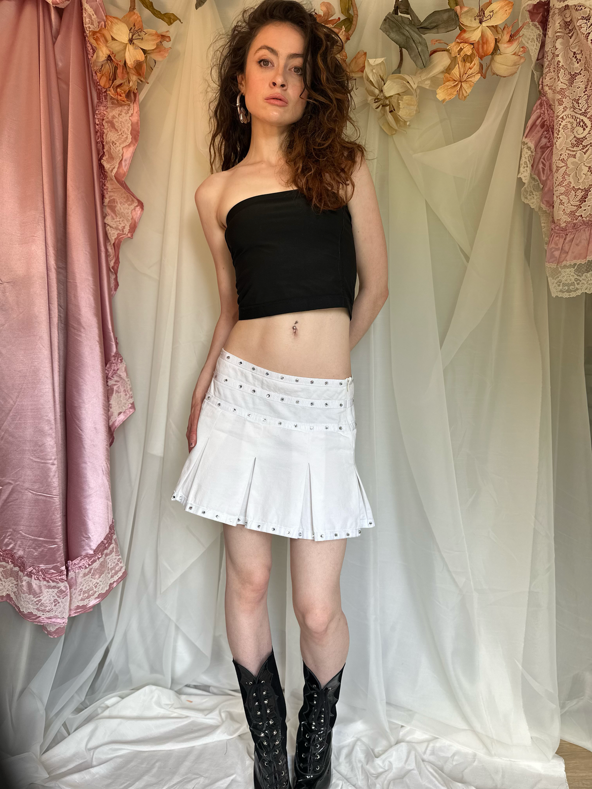 2000s Rhinestone Mini Skirt