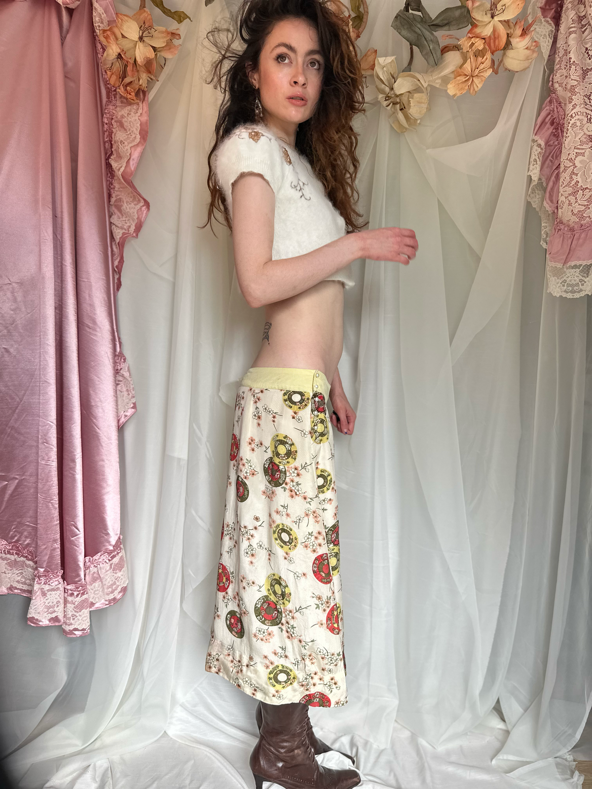90s Paisley Midi Skirt