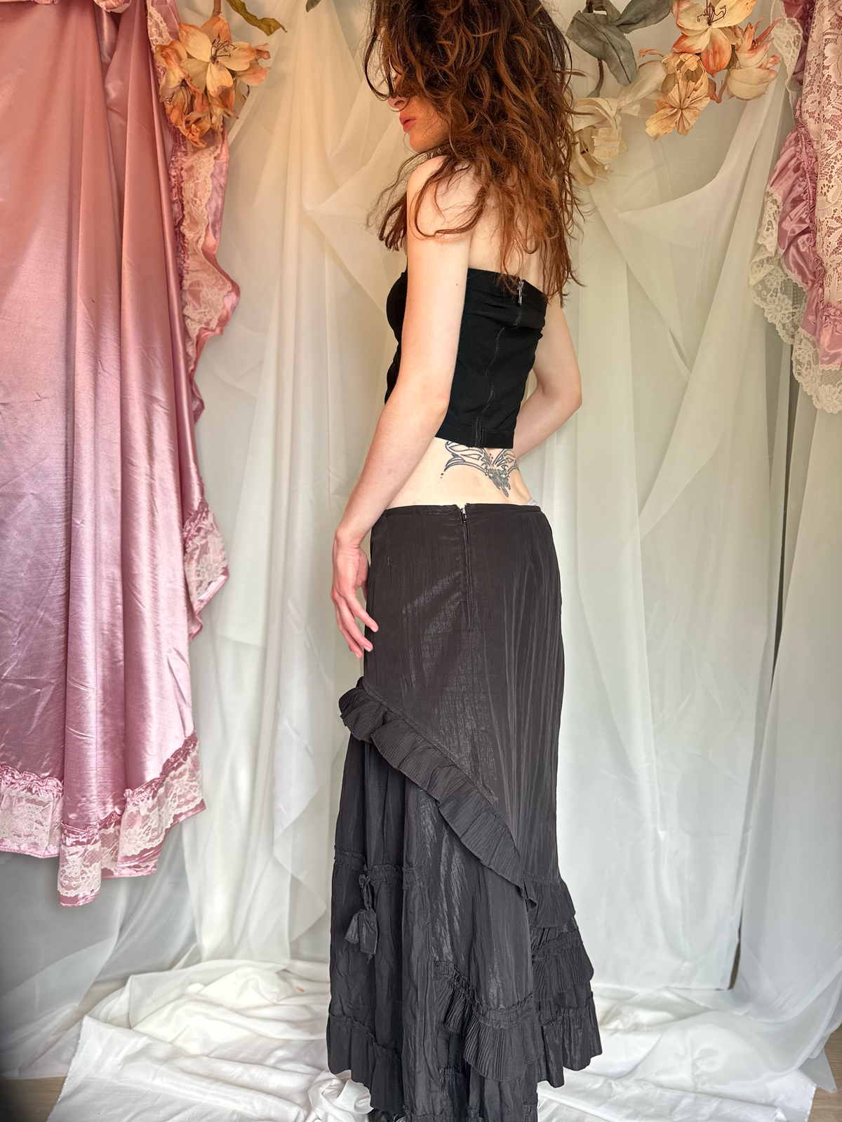 90s Tiered Maxi Skirt